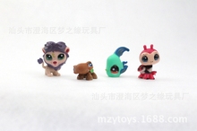 lps toy Anime pet shop pokemon Cute Cat Dog Elephant Lizard Animals pokemon kids toy 4