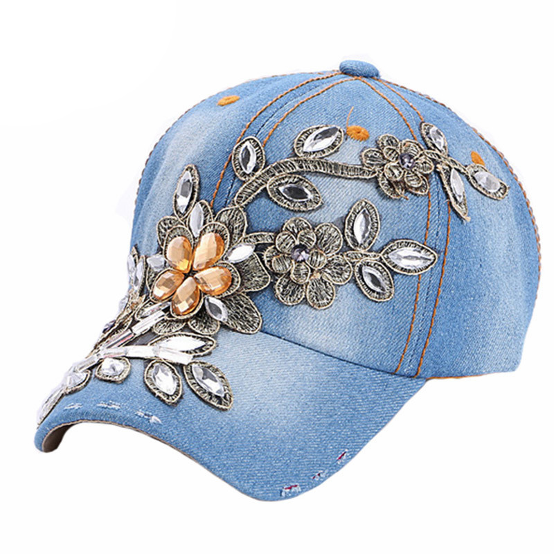 The-most-2017-New-Fashion-Adjustable-Women-Diamond-Flower-Baseball-Cap-Summer-Style-Lady-Jeans-Hats (3)