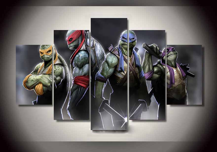 Home Decor Kids Children Wall Decorteenage Mutant Ninja Turtles Wall Art Picture Printed Painting On Canvas Art Print Pt0117