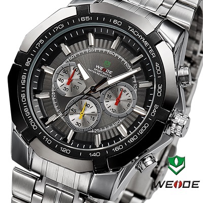 Гаджет  2014 New Top Sale! WEIDE Watches Men Military Quartz Sports Diver Watch Full Steel Fashion Army Wristwatch #WH1010Black None Часы