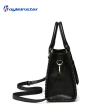 New 2015 Composite Leather Women Handbag Fashion Patchwork Women Shoulder Bag Classic Black and White Panelled