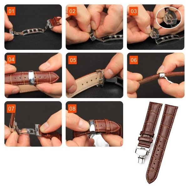 Durable-Genuine-Leather-Deployant-Watch-Band-Strap-Buckle-Bracelet-Watchbands-14MM-24MM (1)
