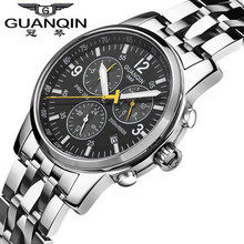 GUANQIN watches men luxury brand full steel mechanical hours reloj hombre causal automatic male wristwatches relogio