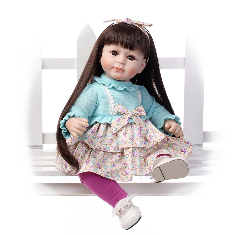 55cm Vinyl Silicone toddler doll toy play house dolls birthday gift for girls kids child cute princess reborn girl baby dolls