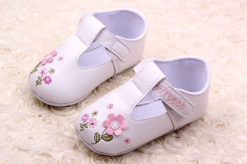 Pretty Pink Flower Kids Leather Shoes Baby Girl Sapato Bebe Menina Baby Moccasins Scarpe Neonata Baby Girl First Walkers Shoes