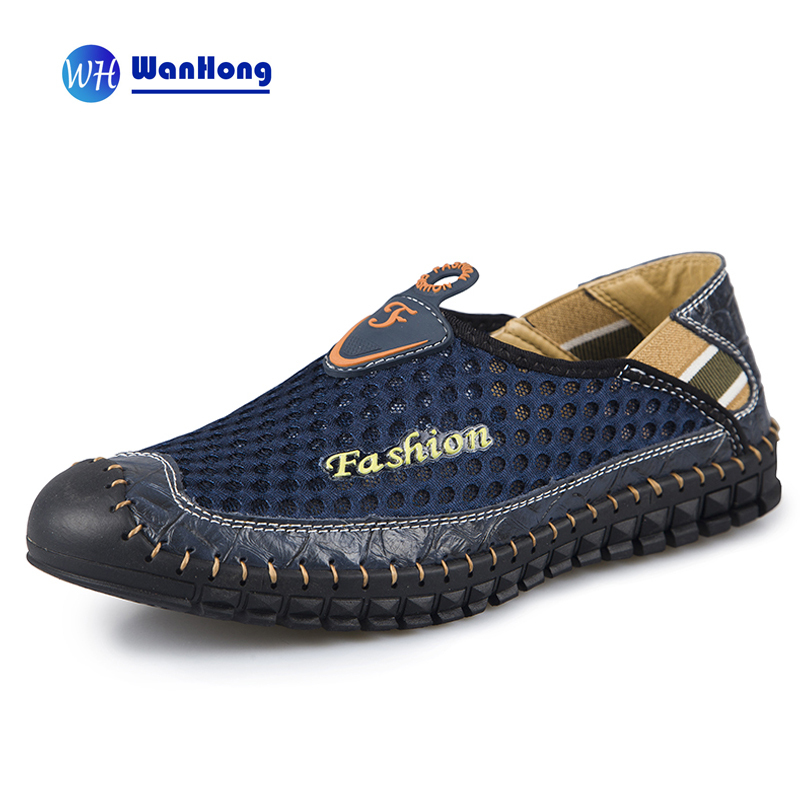 Outdoor Fashion Mesh Flat Shoes Men Casual Flats For Men Slip On Easy