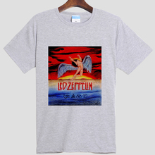 2016 the latest style New Cotton Printed Short Sleeve Zoso T-shirts Led Zeppelin T shirt Tshirt Rock N Roll Band