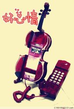 FREE SHIPPING Novel telephone Fashion Latin style violin Cartoon Phone home decorations landline telephone