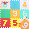 Meitoku baby EVA foam play Puzzle mat Number 0 9 Interlocking floor mat Each 30cmX30cmX1CM 12