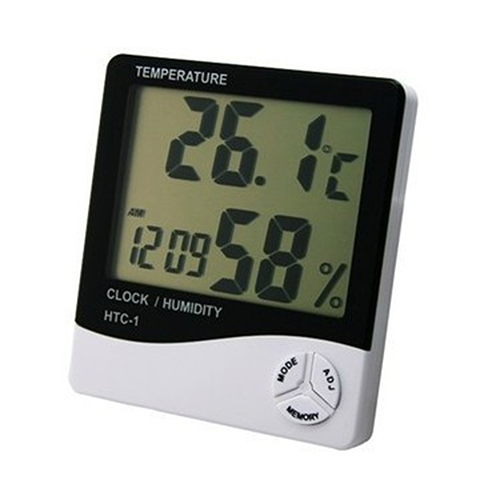 Mini Digital LCD Temperature Humidity Meter Clock Indoor Hygrometer Thermometer 5A76