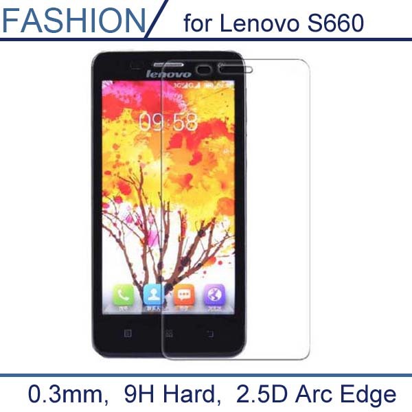 0 3mm Tempered Glass Film for Lenovo S660 Arc Edge High Transparent Screen Protector Film with