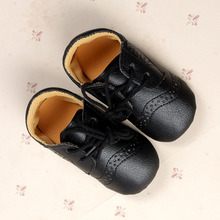 PU Leather British Style Baby Shoes for 0 12months Kids Shoes with Air Hole Antiskip Unisex