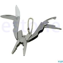 Free shipping  Multi Function Folding Pocket Tools Plier Knife Screwdriver keychain + Case Set-Y122
