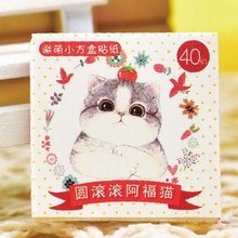 40 pcs/pack Cute Chunky Cat Diary Label Stickers Pack Decorative Mobile Stickers Scrapbooking DIY Stickers H0065