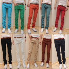 Free shipping new design hot Slae fashion mens Jeans men’s slim elastic Water washing pants Cowboy trousers 10 colors