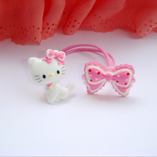 1 Piece 2015 Baby girl’s styling tool hello kitty elastic hiar bands headwear accessories for women kids make they cute lovely