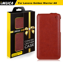 Lenovo A806 Case IMUCA original Lenovo Golden Warrior A8 A808T A806 Leather Case Verticl Flip Cover Mobile Phone Accessories