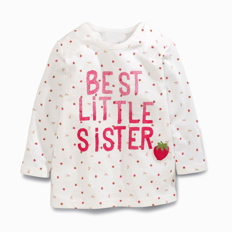 Wholesale Brand font b Girls b font T shirts Autumn 2016 New Cotton Kids T shirt