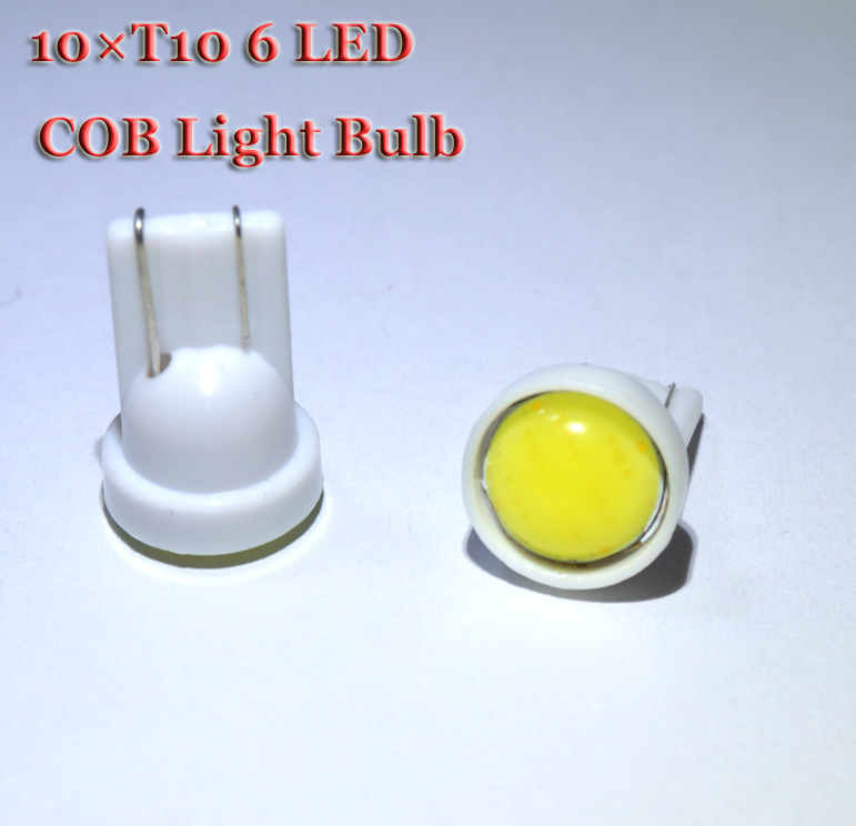 10pcs lot T10 194 168 W5W 6 LED COB Chip Car Door Light Clearance Lights Wholesale