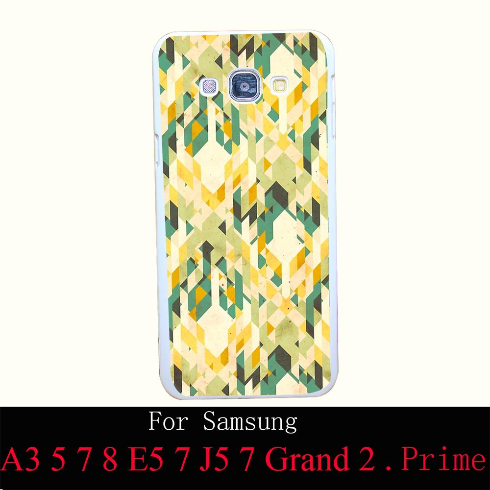 379SQB desintegrated font b tartan b font pattern Hard White Back Painted Case Cover for A3