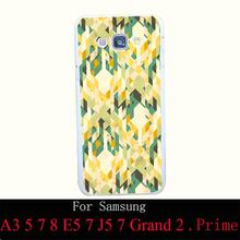 379SQB desintegrated font b tartan b font pattern Hard White Back Painted Case Cover for A3