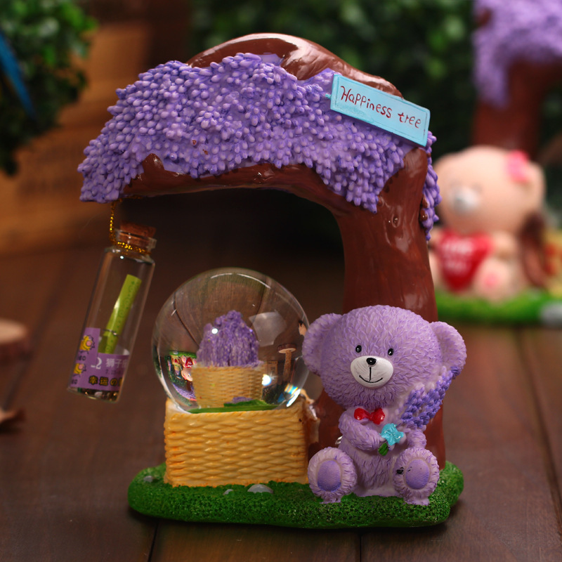 Purple-Bear-tree-resin-ornaments-Wedding-decorations-gift-ideas-flash ...
