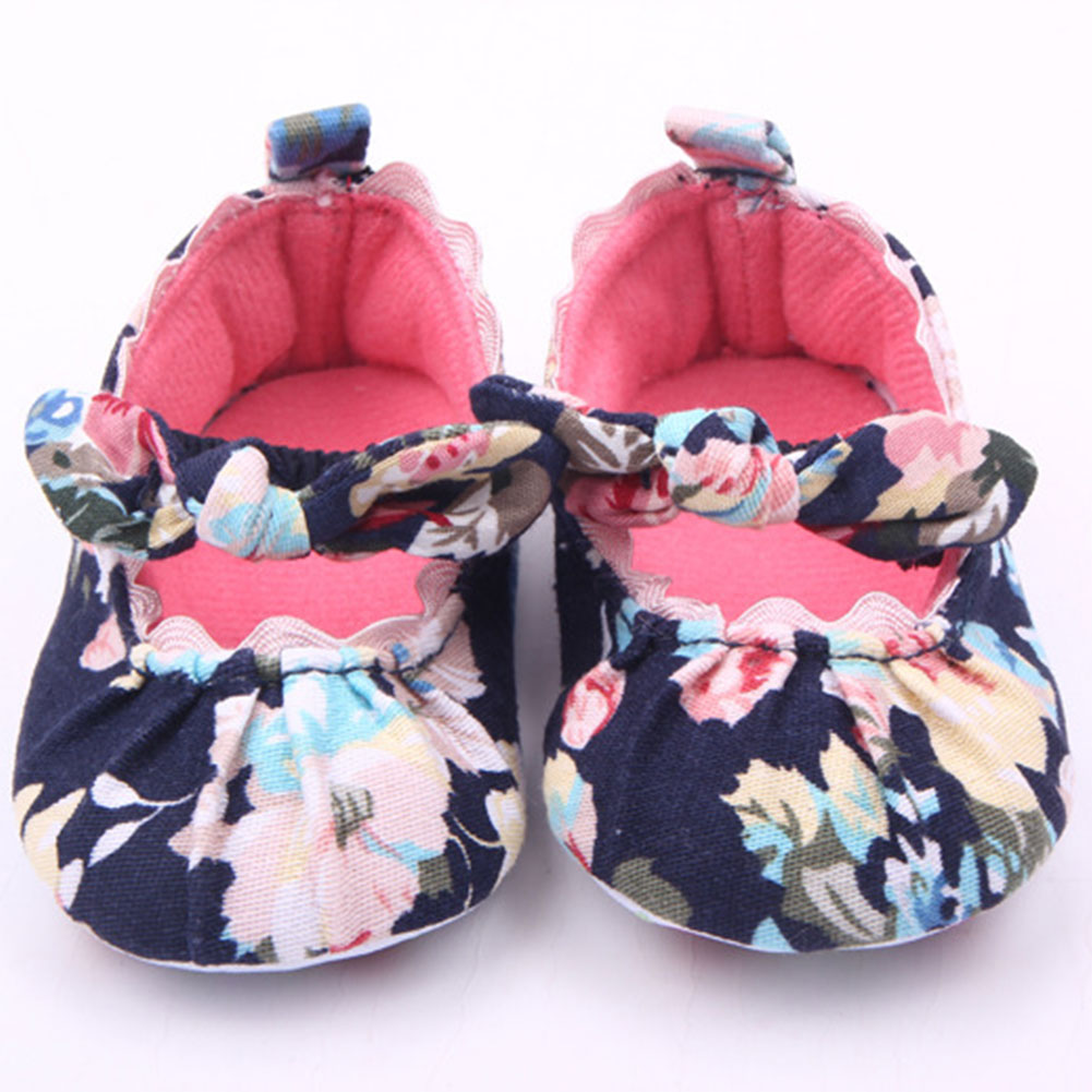 Toddlers Baby Girl Infant Flower Soft Antiskid Leopard Prewalker Trainer Slip-On Sneaker Bowknot Crib Shoes