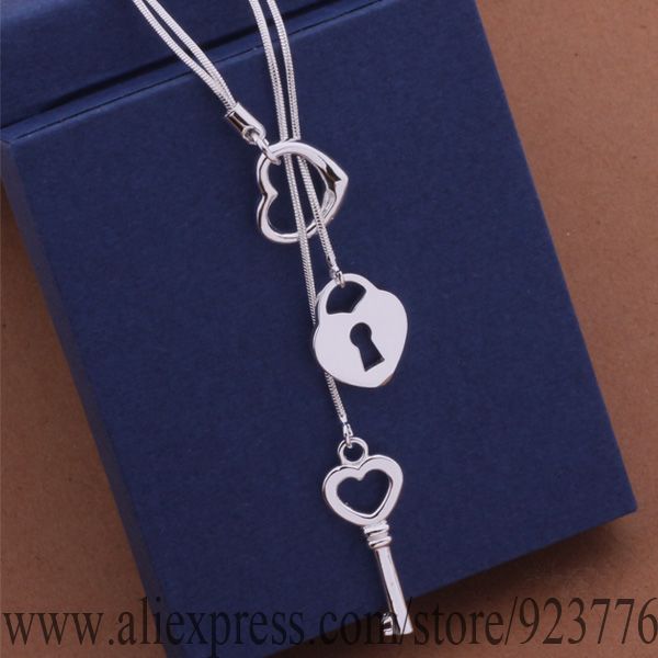AN451 Free shipping silver plated Necklace silver plated fashion jewelry Tai chi key necklace bmsakdza edtamvaa