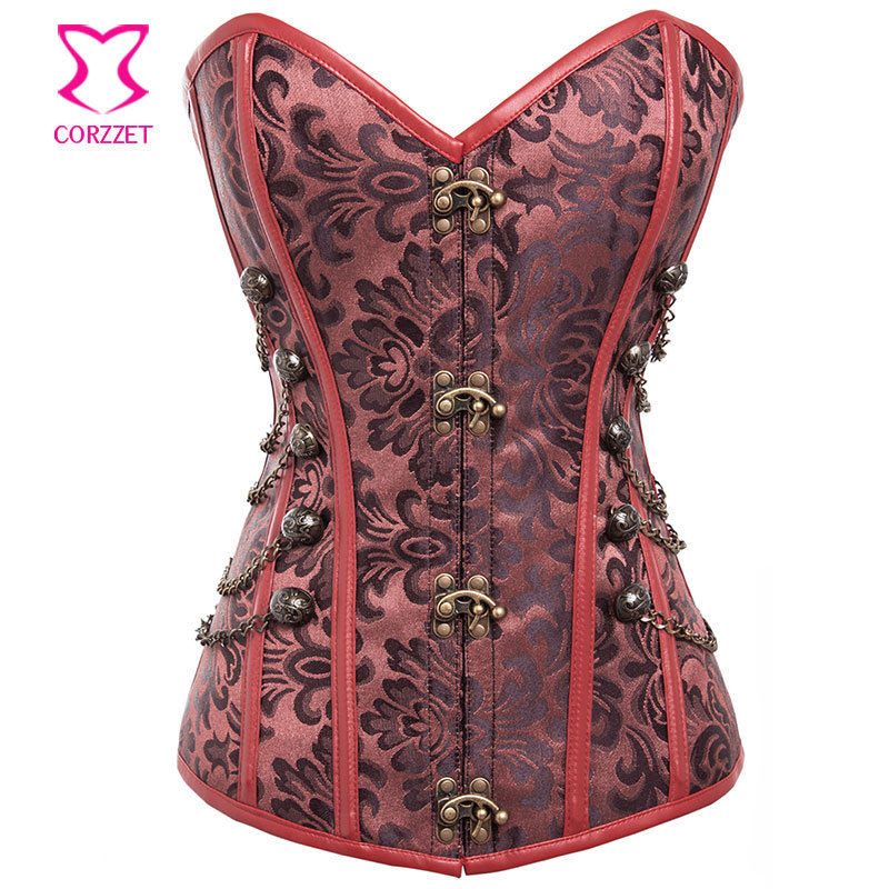 S 6XL Plus Size Women Burlesque Steel Boned Waist Training Corsets Bustier Steampunk Corset Corpete Overbust