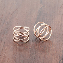 OPK Unique Shaped Woman Wedding Party Bands Classical Rose Gold Plated Cocktail Rings For Womens Fashion
