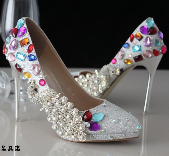 High Quality Rhinestone Silver Pumps-Buy Cheap Rhinestone Silver ...