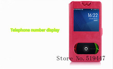 New 5 Colors Flip Double View Window Leather Cover Case For Smartphone MPIE M10 Stand Phone