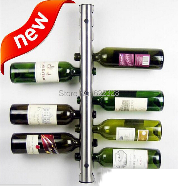 Stainless Steel Wine Rack Bar Wall Mounted Kitchen Holder 8 Bottles 12 Bottles