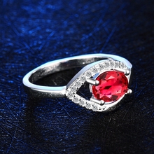 New Ruby Jewelry 925 sterling silver wedding rings for women CZ Diamond ring anel feminino aneis