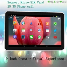 New Design 9 Inch Android4 4 Tablet Pc Support Micro SIM card 2G 3G Phone Call