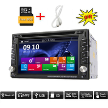 Universal double 2 din GPS Navigation Car radio DVD CD Video Player 6.2 inch Car headunit Stereo Audio FM AM Radio Bluetooth