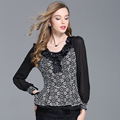 Blusas New 2016 Autumn Tops Lace Embroidery T shirt Vetement femme Camiseta Poleras de mujer Alien