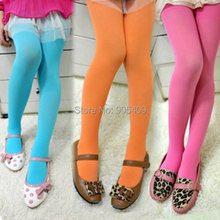 Factory price New Sweet Candy Color Kid Girls Velvet Legging Stretch Leggings Pants Stockings 12 Colors
