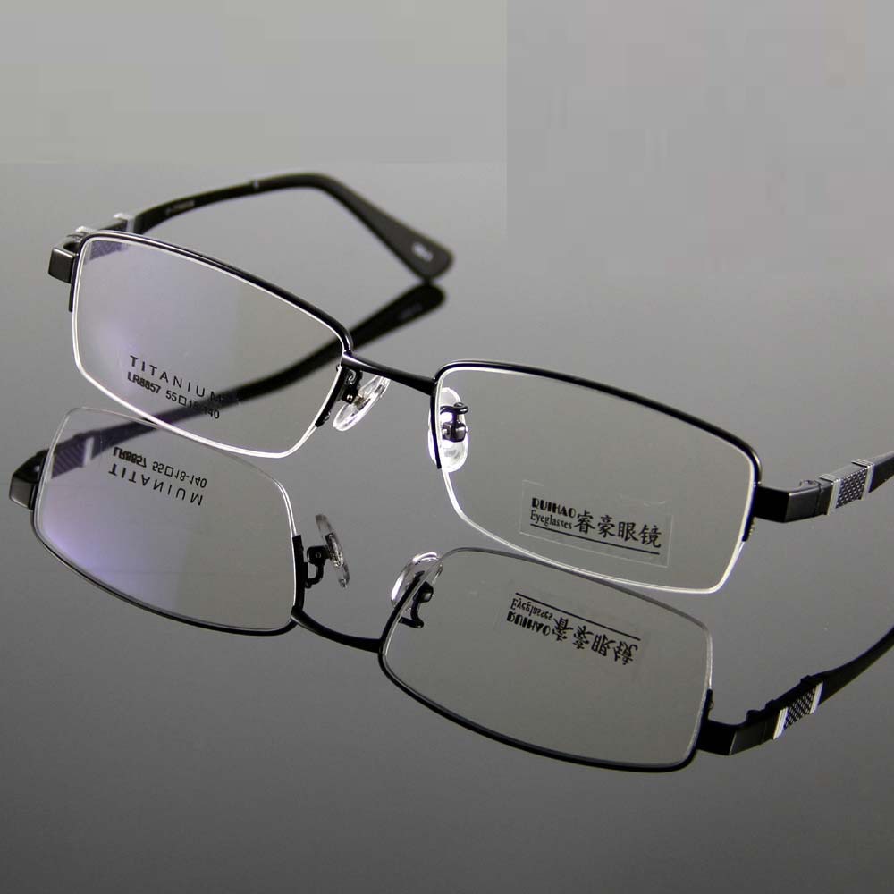 3 Color Fashion Men Glasses 100% Titanium Eyeglasses Frame ...