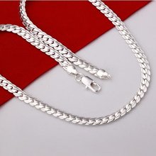Necklace New! 925 sterling silver men’s jewelry necklace / 925 silver necklace Free shipping Wholesale LKN280