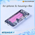1 piece free shipping replacement parts metal battery door for iphone 5C housing case back cover