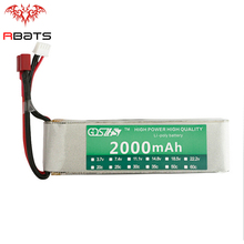 RC Helicopter Battery New 11.1V 2000mAh 25C Lipo Battery Banana plug 2s for Drone Quadcopter Helicopter Airplane