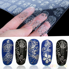 3D Beauty Flowers DIY Design Nail Art Decal Tips Stickers Sheet Manicure