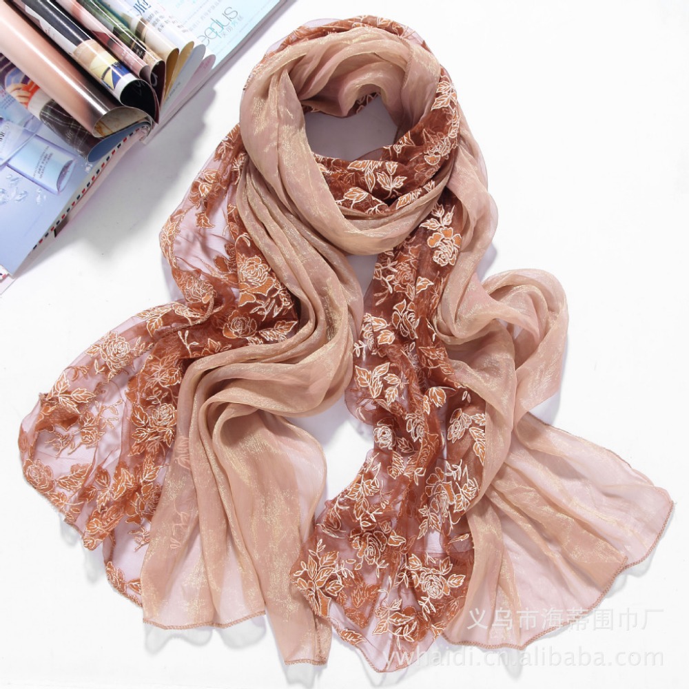 2015-summer-style-wholesale-Fashion-Design-lace-scarf-women-neckerchief-Chiffon-scarf-patchwork ...