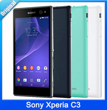 Original 5 5 inch Sony Xperia C3 Dual Sim 3G WCDMA Cell Phone Quad Core Android