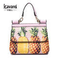 pineapple printing Designer Handbag For Women 2017 Casual Totes Famous Brand Top handle Bags Luxury Handbags