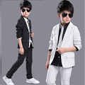 Boys Children Stripe Gentlemen Clothing Set 2pcs Baby Boy Clothing Infant Vestidos Clothes Suit Wedding Party