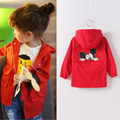 2 10T age baby girl Autumn cartoon mouse long jacket children Fall coat