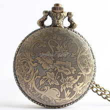 Wholesale high quality Movie Jewelry the hunger game Retro Necklace Pocket watch bronze vintage bird pocket