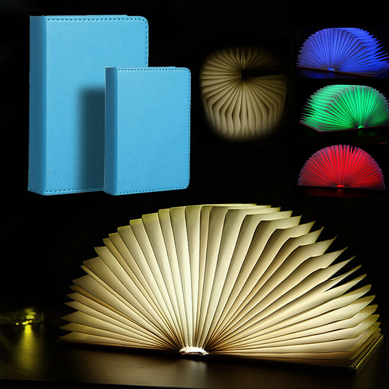 New Creative Mini Flip Books Rechargeable LED Folding Book Night Light Chandelier Wall Lamp Bedside Lamp Decorative Lamp